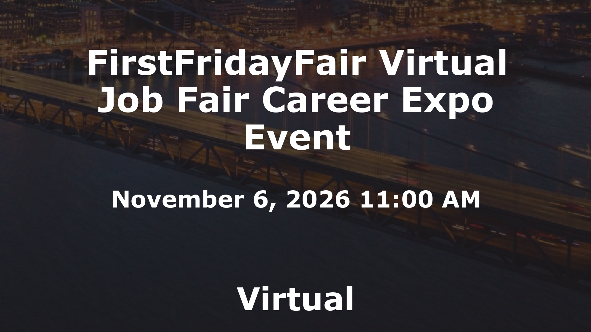 FirstFridayFair Virtual Job Fair Career Expo Event event image